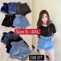 [Ready stock] GBJ GB07 Elastic High waist short jeans pants