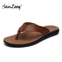 Summer Men Casual PU Leather Slippers Flip Flops Beach Shoes Slipper Sandals Chanclas Hombre Klapki House Slippers