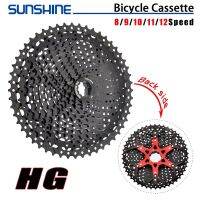 SUNSHINE ตลับหมึก8S 9S 10S 11S 12S MTB จักรยานขี่บนถนนสีดำ Freewheel 11V 12V 42/46/50T/52T สำหรับ M7100 RAM M6100 SHG Hub