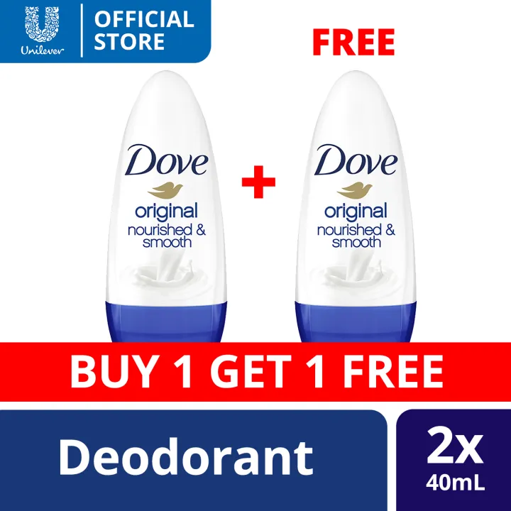 Dove Original Nourished and Smooth Roll On Deodorant Underarm Skin Care
