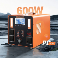 แหล่งจ่ายไฟกลางแจ้ง 600w 30A คลื่นไซน์บริสุทธิ์แบบพกพาและใช้งานง่ายชาร์จง่าย