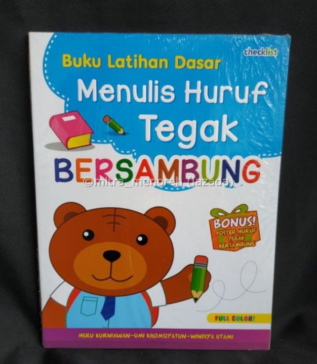 Buku Latihan Dasar Menulis Huruf Tegak Bersambung | Lazada Indonesia