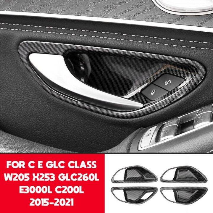 carbon-fiber-car-door-handle-bowl-cover-trim-for-mercedes-benz-c-e-glc-class-w205-x253-glc260l-e3000l-c200l-2015-2021