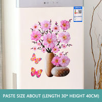 Hourser 3D Three-dimensional Simulation Flower Stickers Home Wall Decorative Sticker Suitable for Door Window and Refrigerator Door Decoration