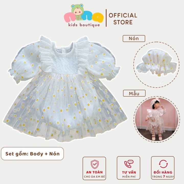 Body váy cho bé gái đầy tháng Nina Kids Boutique Đầm công chúa cho ...