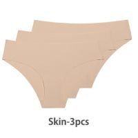 Pcs Seamless Panties Set for Women Breathable Low Waist Underwear Solid Silk Panties Brief Female трусы бесшовные женск