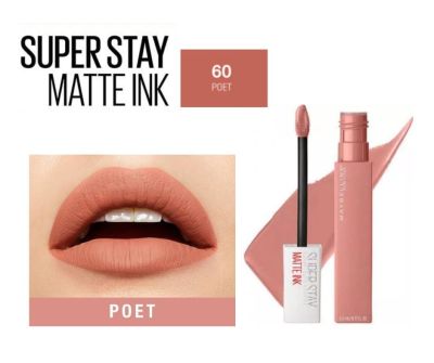 Maybelline เมย์เบลลีน Superstay Matte Ink Liquid Lipstick #60 Poet 5ml (สินค้านำเข้า)