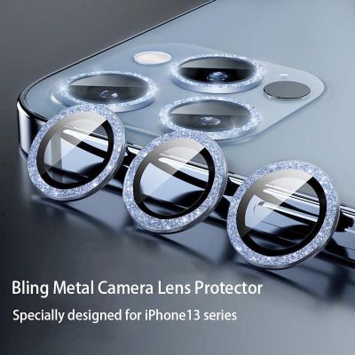 Bling Flamed Titanium Sapphire Metal Ring Camera Lens Glass Protector For iPhone 14 Pro Max 13 Pro Max 12 Pro Max 11 Pro Max Lens Protector
