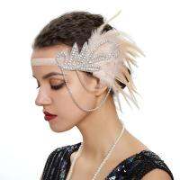 Feathers Flapper Headbands 1920S Prom Queen Headpiece สำหรับกิจกรรมพิเศษงานแต่งงานหมั้น Night Headwear จัดแต่งทรงผม