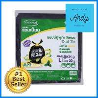 ถุงขยะหูผูก CHAMPION 26X34 นิ้ว 22 ใบ สีดำ มินต์และเลมอนGARBAGE BAGS WITH TIE HANDLES CHAMPION 26X34IN BLACK MINT AND LEMON 22PCS **พลาดไม่ได้แล้วจ้ะแม่**