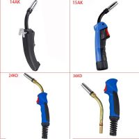 CO2 Mig Mag Welding Torch Air Cooled MB 1PCS 14AK 15AK Swan Neck Contact Tip Holder Gas Nozzle Solenoid Valve Welding Tools