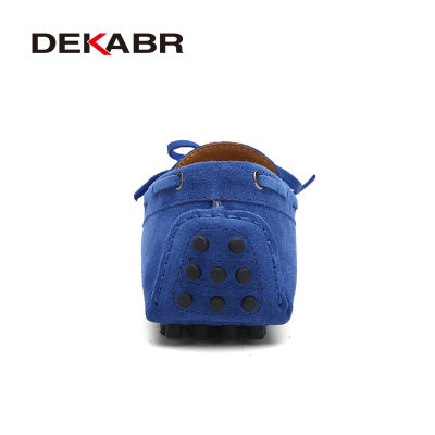 DEKABR Brand Big Size Cow Suede Leather Men Flats 2022 New Men Casual Shoes High Quality Men Loafers Moccasin Driving Shoes