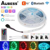 LED Strip Lights RGB 5050 Tuya Bluetooth WIFI Flexible Lamp Tape DC 5V BackLight Bedroom Decorate Support Alexa Home