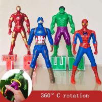 Disney Marvel Spiderman Hulk Ironman Action Figure Christmas Gift Pvc Movable Joints Rotatable Doll Collection Model 18Cm