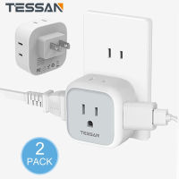 2 Prong to 3 Prong Outlet Adapter, TESSAN Philippines Plug Adapter with 3 Outlets ,2 pin  Wall Charger, Multi Plug Outlet Extender Splitter for US to Japan China Canada Mexico Philippines, Type A