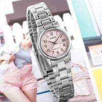 นาฬิกา Casio รุ่น LTP-V002D-4B นาฬิกาผู้หญิงสายแสตนเลส หน้าปัดสีชมพู สุดหวาน -ของแท้ 100% รับประกันสินค้า 1 ปีเต็ม