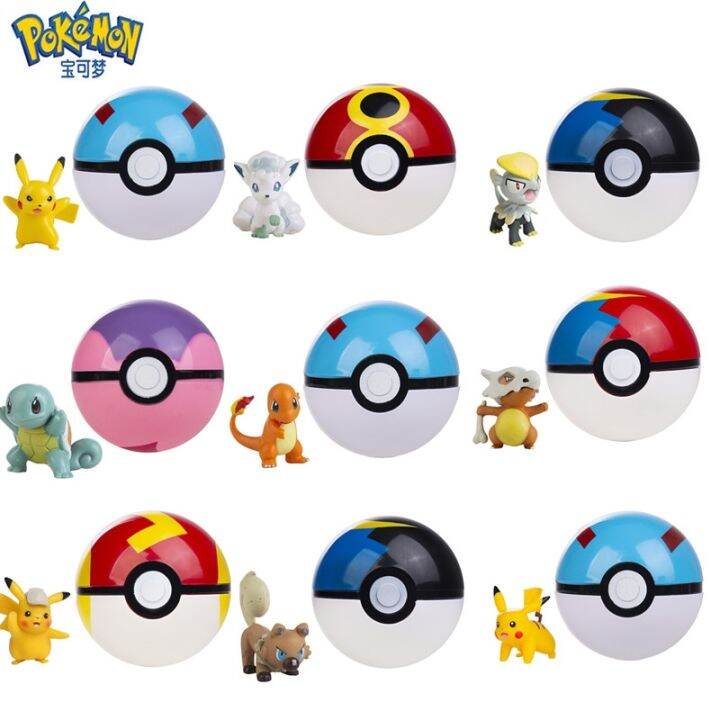 【cw】 Pokemon Anime Figure Belt Elf Pokeball Pikachu Charizard Pocket 