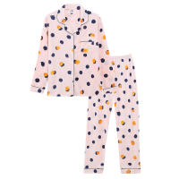 Sleepwear Pajamas Sets for Women Stripe Pyjama Suit Loose Leisure Spring Autumn Home Cloth Long-Sleeve Nightwear Polka Dot Plaid