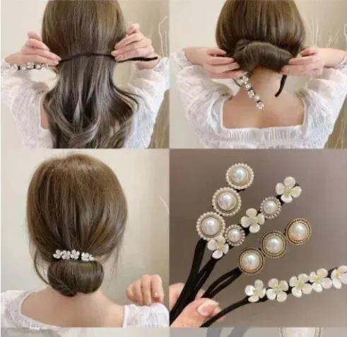 Woman Elegant Pearl Hair Bun Maker Tool Ponytail Band Hairstyle Donut Hair Accessories Braider | Lazada PH Woman Elegant Pearl Hair Bun Maker Tool Ponytail Band Hairstyle Donut Hair Accessories Braider | Lazada PH