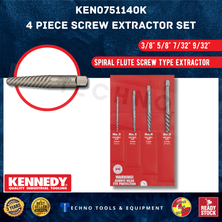 KENNEDY 4PCE SCREW EXTRACTOR SET KEN0751140K Lazada