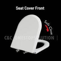 C&amp;C D Shape Soft Close Toilet Seat and Cover Heavy Duty With Adjustable Hinge U Shape Penutup Mangkuk Tandas Johnson