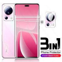 3In1 Camera Glass Front Back Hydrogel Film For Xiaomi Mi13 Xiomi Xaomi Mi 13 Lite 13Lite Light Pro 5G Screen Protector Not Glass