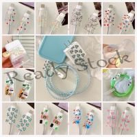 【Ready Stock】 ✳™▥ B40 Casing for Charger Plug USB Cable Spring Line Wrap Protector Data Line Cord Organize Winding Wire Tie Love Heart Flowers Kaws Pattern Soft TPU Cover for Android Type-C