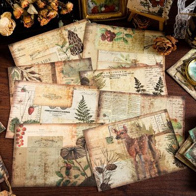 4 Styles 40Pcs/Bag Vintage Aesthetics Decor Paper Creative Painting Exhibition Hand Account Decorative Stationery Material Paper