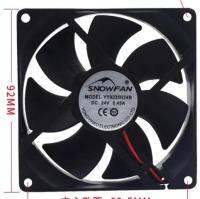 กล่องไฟหล่อเย็นความเร็วสูง24V SNOWFAN9cm9225พัดลมทำความเย็น YY9225H24 DC 2023 ☆