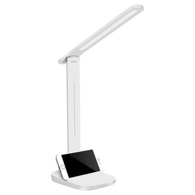 LED Table Lamp Bedroom Night Lamp Foldable Desk Lamp USB Rechargeable Bedside Reading Light Dimmable LED Light with Phone Holder