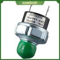 ZOWBRSH 90-120 PSI สวิตช์ความดันอากาศ เงินสีเงิน แรงดัน24โวลต์12โวลต์ เครื่องอัดอากาศ ดีไอวาย เกลียวตัวผู้ NPT 1/4" สวิตช์แรงดันไฟฟ้า กล่องอากาศ