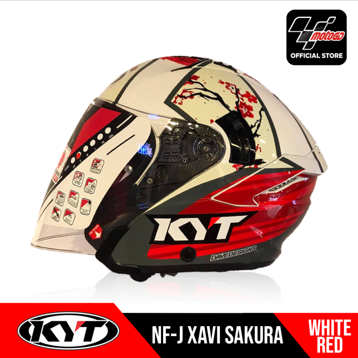 KYT NFJ XAVI SAKURA DUAL VISOR OPEN FACE HELMET Lazada PH