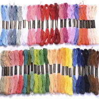 ด้ายปักหลากสีสมอที่คล้ายกัน DMC ปักครอสติสฝ้ายไหมปักไหมขัดฟันเย็บผ้า Skeins Craft-Cudoue