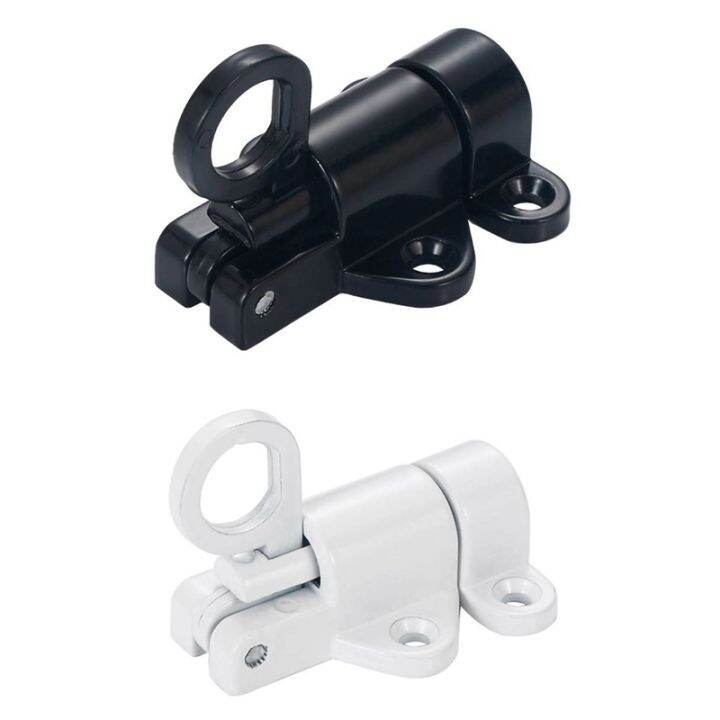 2x-aluminum-alloy-security-automatic-window-gate-lock-spring-bounce-door-bolt-latch-black-white