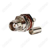 TNC Female Jack Straight crimp with nut O-ring Connector For RG58 LMR195 RG142 Cable