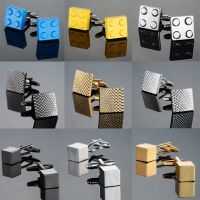 Free shipping  18 new high-end mens shirt Cufflinks Building blocks Cufflinks French shirt jewelry brand silvery Cufflinks Cuff Link