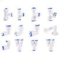 ☜ 1PC 1/4 to 3/8 OD Quick 3-Way Elbow Y-Connector Water Pipe Fitting Kits Reverse Osmosis Aquarium Purifier Accessories