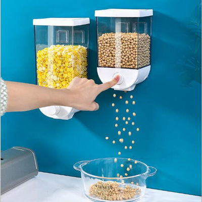 Kitchen Organizer Cereal Storage Container Wall-Mounted Rice Beans Oatmeal Sugar Storage Tank Food Storage Baskets Airtight Box