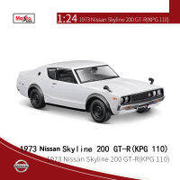 Amazsto 1:24 Nissan Skyline 2000 GTR 1973รถคลาสสิกล้อแม็ก D Iecast รถยนต์รุ่นสำหรับผู้ใหญ่เก็บ GiftsM