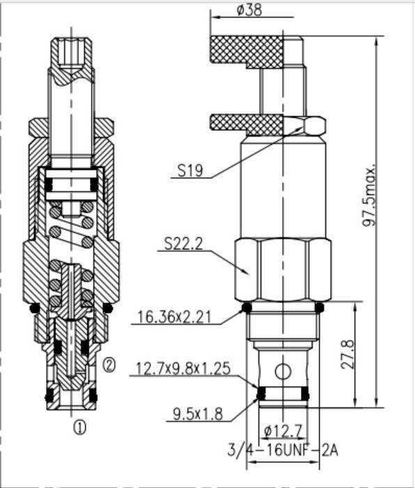 🏆【Durable and practical】 Manual adjustment relief valve hydraulic