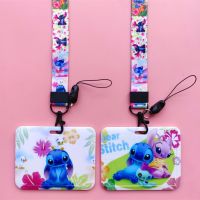 Tempat Kartu Pria Jahitan Disney Horisontal Bingkai Tempat Kartu Lencana Bisnis Casing Karyawan ABS Tempat Kartu Nama Lanyard Siswa