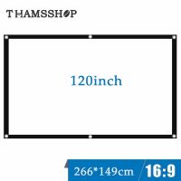 PROMOTION พับโปรเจคเตอร์แบบพกพา 16:9 จอโปรเจคเตอร์ สีขาวผ้าวัสดุ manual Foldable projector screen LED Projector THS ราคาถูก โปรเจคเตอร์ เครื่อง ฉาย โปรเจคเตอร์ โปรเจคเตอร์ มือ ถือ โปรเจคเตอร์ พก พา