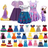 Disney Frozen Anna Elsa Girl Princess Dress Encanto Isabela Cosplay Costume Cinderella Belle Snow White Rapunzel Dress Ball Gown  by Hs2023