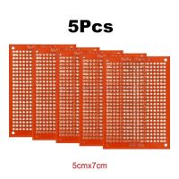 5Pcs PCB Prototype Board Bakelite Circuit Protoboard Experimental Copper Plate Circuirt Board Yellow Single Side 5x7 5x10