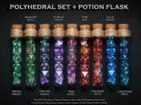 Potion Flask with Dice Set of 7 | ลูกเต๋า Dice For DnD D&amp;D MTG RPG TRPG เกมกระดาน บอร์ดเกม Game ไพ่ทาโรต์ Magic เมจิก