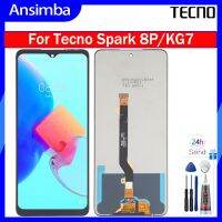 Ansimba หน้าจอแท้สำหรับ Tecno Spark 8P/KG7,ดิจิไทเซอร์จอแสดงผล LCD แบบสัมผัสหน้าจอแทนการประกอบสำหรับเทคโนสปาร์ค8P/KG7พร้อมกรอบตรงกลางสำหรับ KG7เทคโนสปาร์ค8P