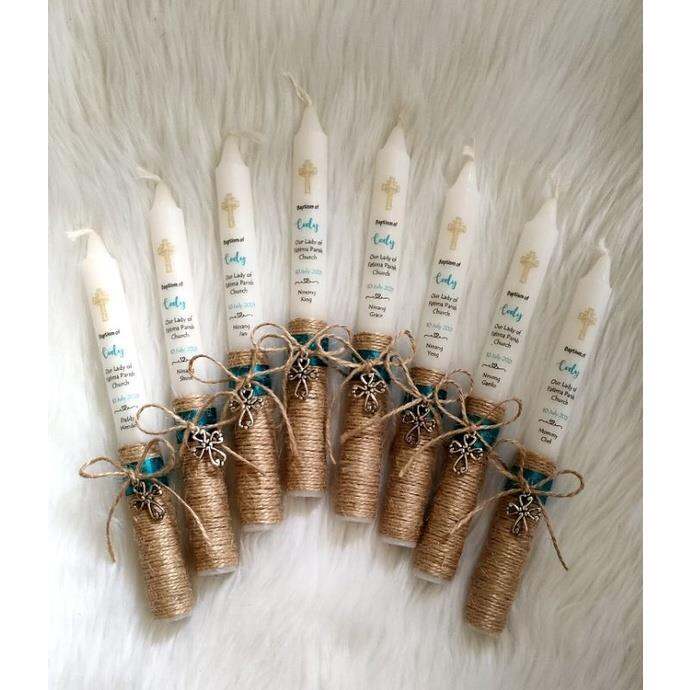 Personalized christening candles Lazada PH