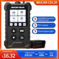 MUCAR CDL20 OBD2 Scanner Professional Auto Engine System Diagnostic Tool Lifetime Free Automotive DTC Lookup Code Reader