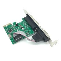 AX99100 1P1S RS232 Serial Parallel Port DB25 25Pin PCIE Riser Card PCI-E Extension Converter Replacement PCIE Riser Card