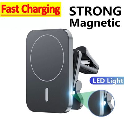 15W Magnetic Wireless Chargers Car Air Vent Stand Phone Holder Mini Fast Charging Station For iPhone 12 13 14 Pro Max macsafe